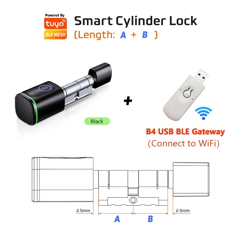 RayKube Aluminium Alloy Fingerprint Digital Smart Door Lock