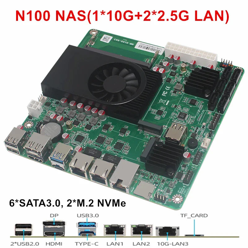 Topton 128MB 1*10G 2*i226-V 2.5G Intel Core i3-N305 Motherboard