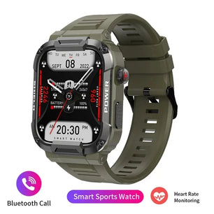 Silica Gel Smart Bluetooth Voice Support Square Shaped Sports Watch