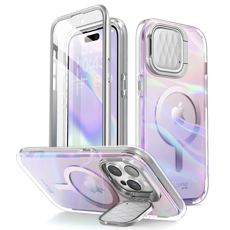 Polycarbonate Full-Body Marble Bumper Case For iPhone 15 Pro Max