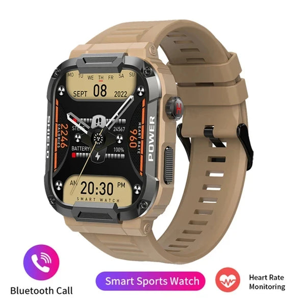 Silica Gel Smart Bluetooth Voice Support Square Shaped Sports Watch