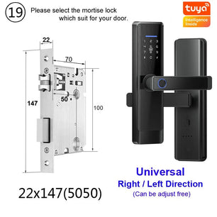 RayKube Aluminium Alloy Fingerprint Digital Smart Door Lock