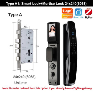 RayKube Aluminium Alloy Fingerprint Digital Smart Door Lock