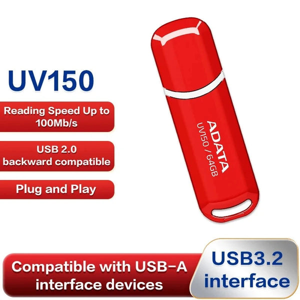 64GB Plastic USB 3.2 Rectangle Shaped Memory Stick Pen Drive