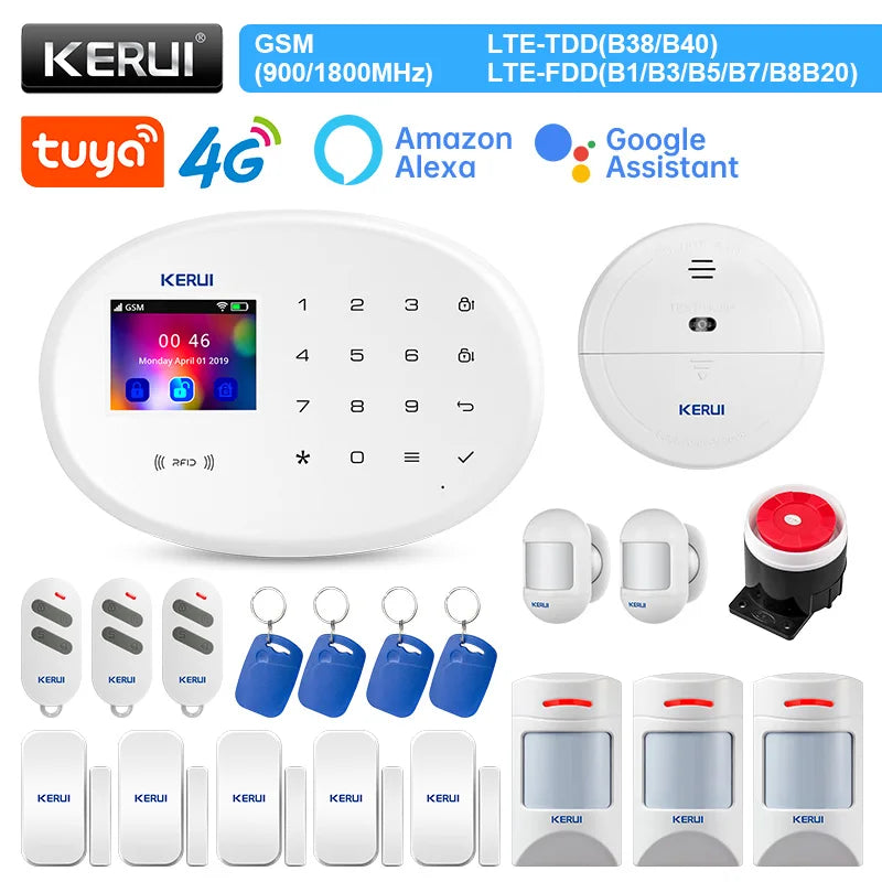 Kerui Plastic Smart Wireless Home Door Windows Security Sensor Kit