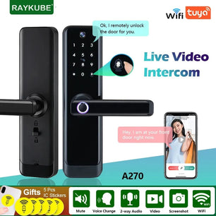 RayKube Aluminium Alloy Fingerprint Digital Smart Door Lock