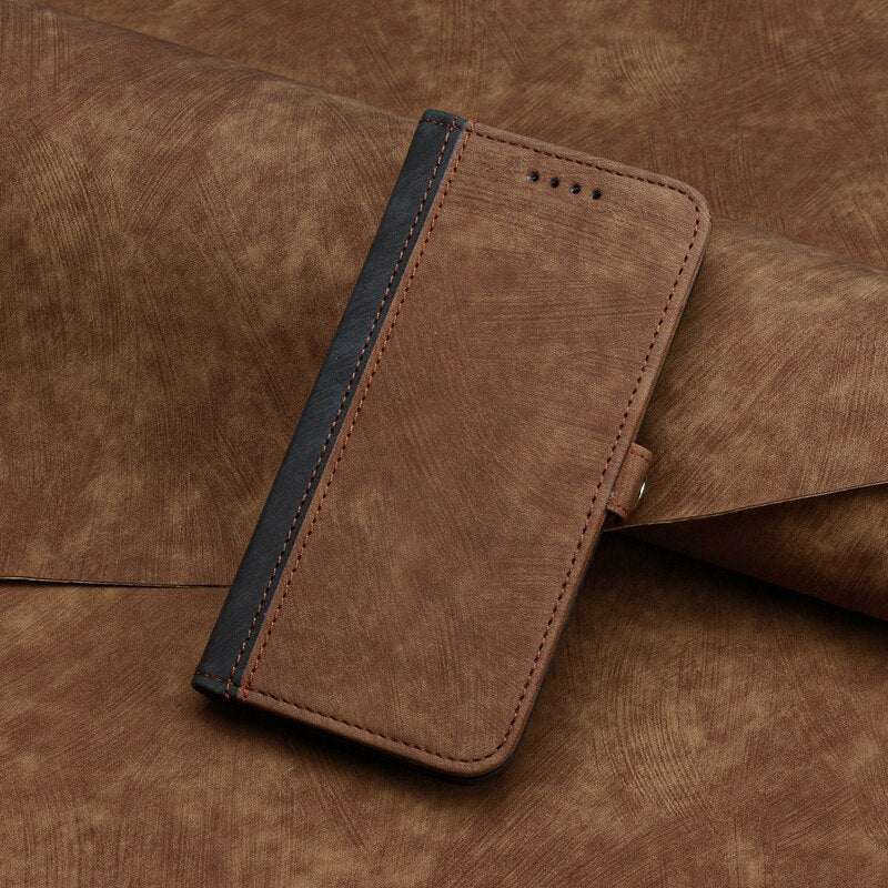 Leather Protective Flip Case For Samsung Galaxy S22 Plus