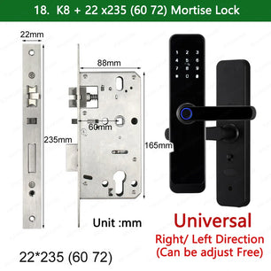 RayKube Aluminium Alloy Fingerprint Digital Smart Door Lock