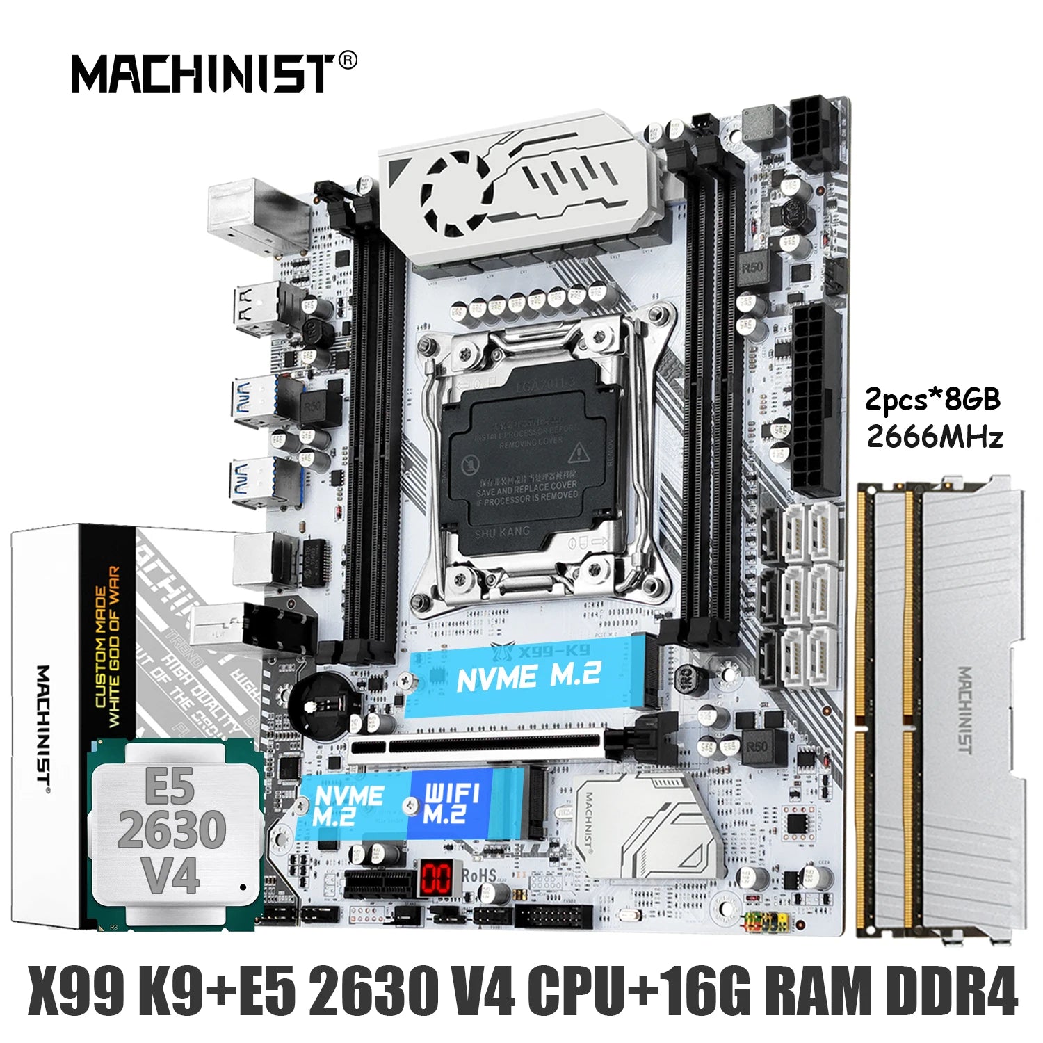 Machinist LGA 2011-3 Intel Xeon E5 2630 V4 Desktop Motherboard Set