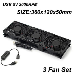 120mm 5V Power Wireless Protective TV Box Cooling Fan Bracket