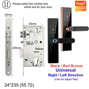 RayKube Aluminium Alloy Fingerprint Digital Smart Door Lock