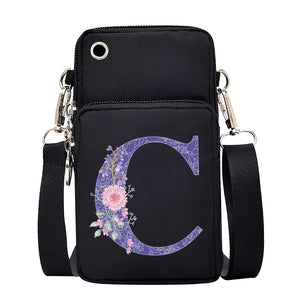 100% Canvas Waterproof Zipper Closure Crossbody Bag For Mobile