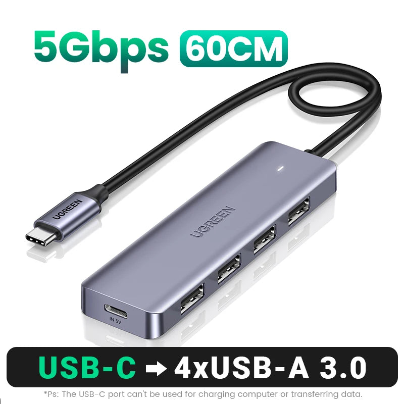 Ugreen 5Gbps 4-IN-1 USB Type-C To USB 3.0 Splitter Docking Hub