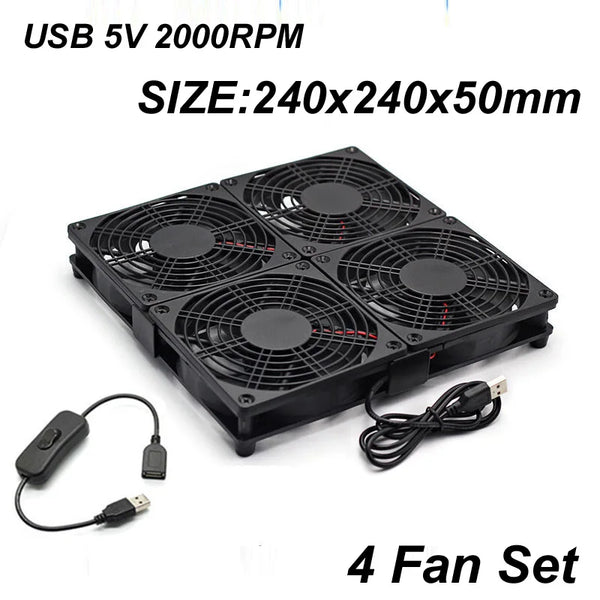 120mm 5V Power Wireless Protective TV Box Cooling Fan Bracket