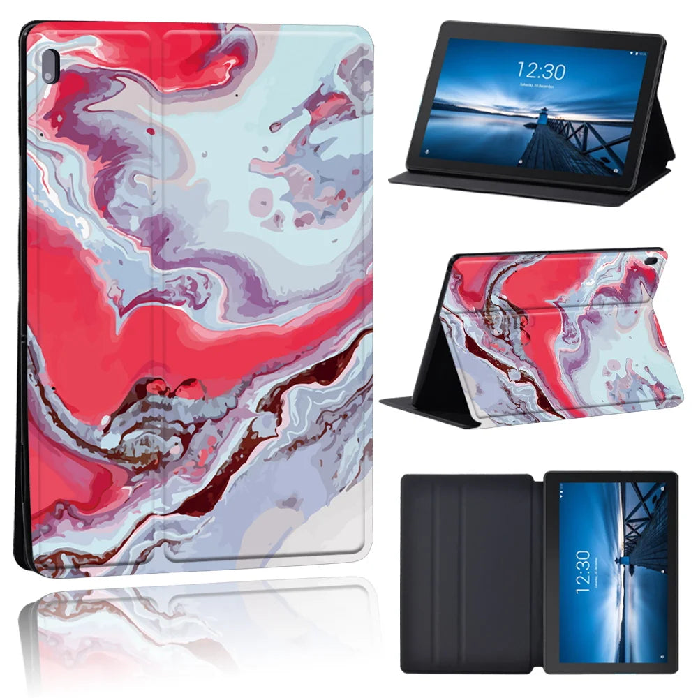 Leather Shockproof Abstract Tablet Cover Compatible For Lenovo