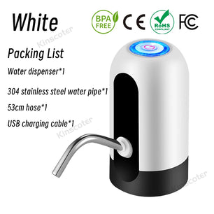 1200mAh Plastic Wireless Rechargeble Automatic Drinking Water Pump