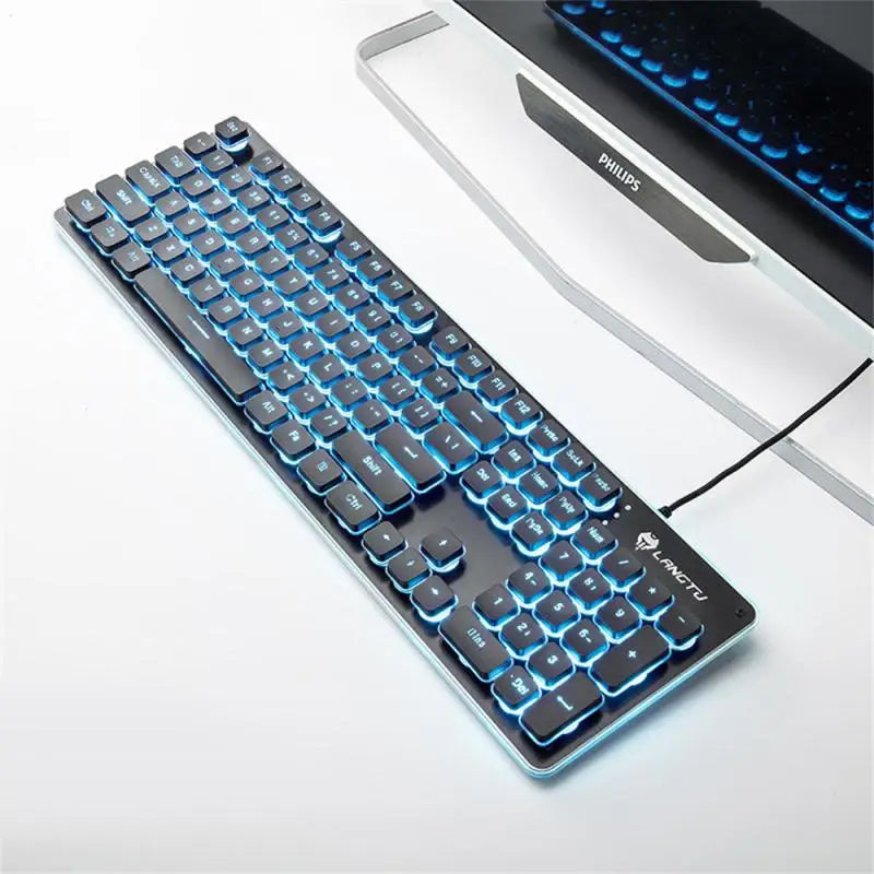 104 Keys 2.4G USB Support Wired Mechanical RGB Gaming Keyboard