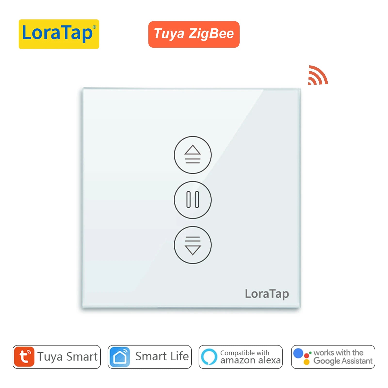 LoraTap 240V 600W Plastic ZigBee Rolling Blinds Curtain Switch