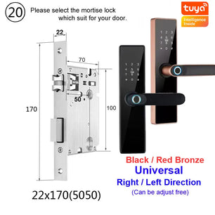 RayKube Aluminium Alloy Fingerprint Digital Smart Door Lock