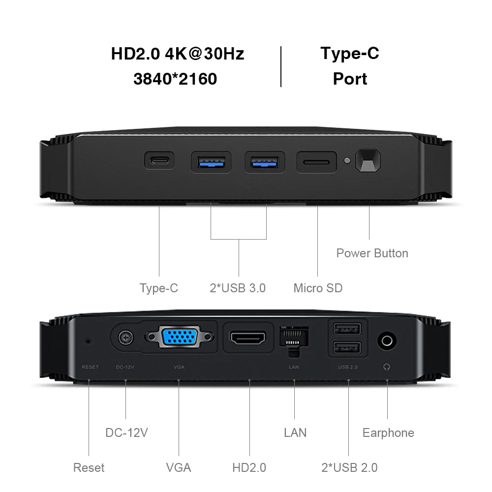 Chuwi HeroBox Intel Celeron N100 8GB RAM 256GB SSD Mini Desktop