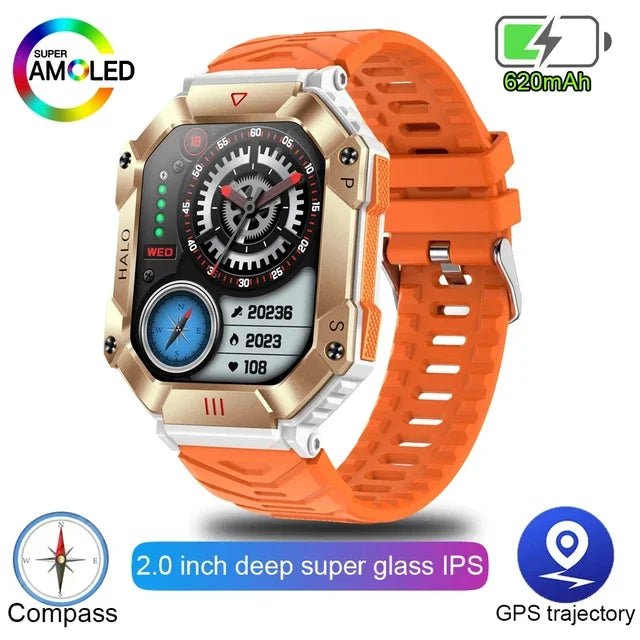 Silica Gel Smart Bluetooth Voice Support Square Shaped Sports Watch