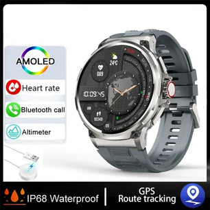 Silica Gel Smart Bluetooth Voice Support Round Shaped Sports Watch