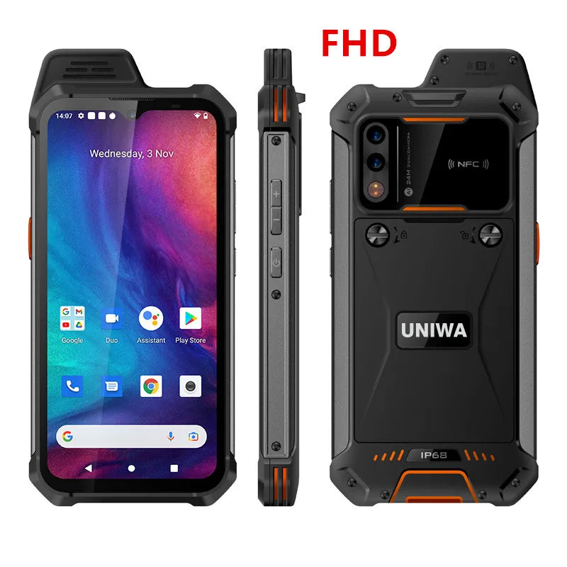 Rubber Rugged 5000mAh 4GB RAM 64GB 6.3 Inches FHD Smart Phone