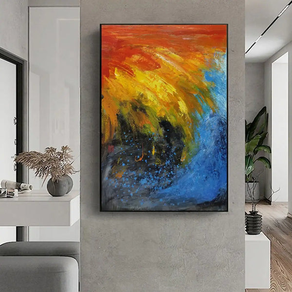 100% Canvas Modern Abstract Handmade Elegant Artwork Oil Painting