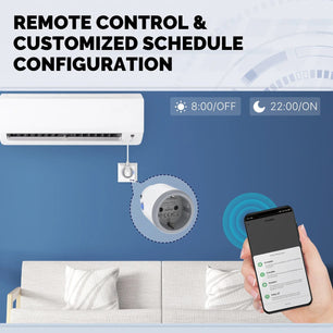 Moes Plastic Panel Voice Control Smart WIFI Power Socket Plug