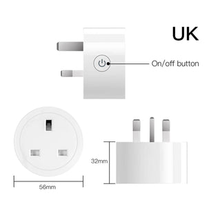 Moes Plastic Panel Voice Remote Control Smart Power Socket Plug