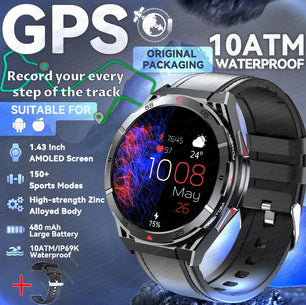 Silica Gel Health Monitor Waterproof Bluetooth Round Smart Watch