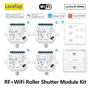 LoraTap 240V Plastic Automatic WiFi Roller Shutters Curtains Module