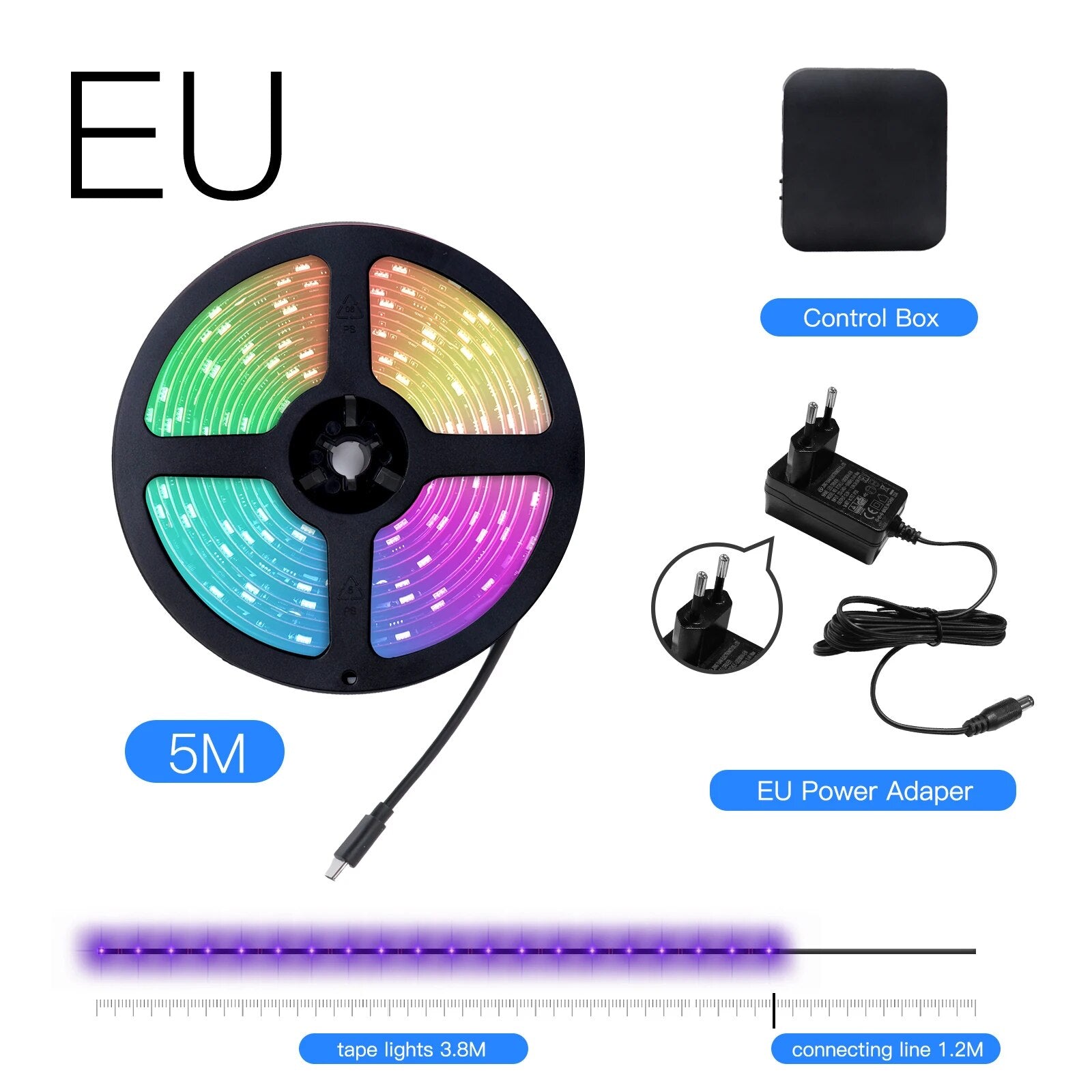 Moes 12V 3W RGB WIFI Smart Voice Control Backlight LED Strip