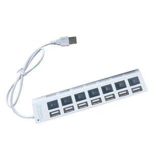 7 Ports Aluminum Alloy USB 2.0 Splitter Docking Station Hub