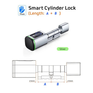 RayKube Aluminium Alloy Fingerprint Digital Smart Door Lock