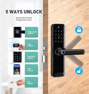 RayKube Aluminium Alloy Fingerprint Digital Smart Door Lock