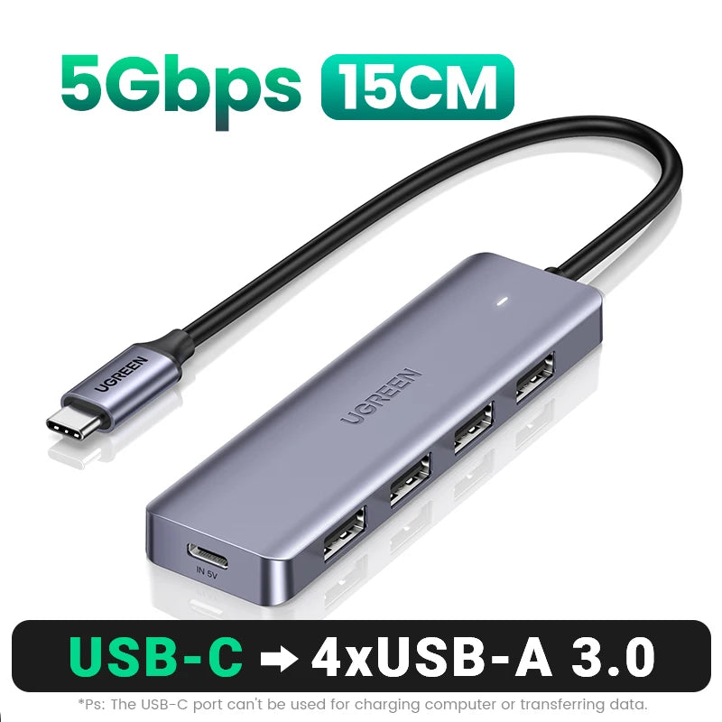 Ugreen 5Gbps 4-IN-1 USB Type-C To USB 3.0 Splitter Docking Hub