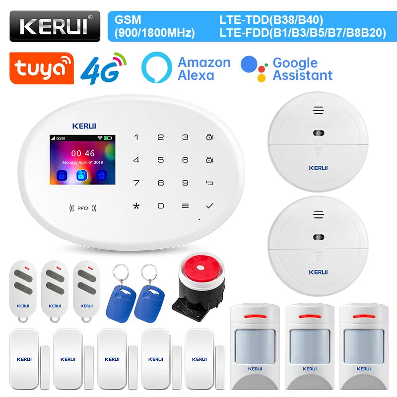 Kerui Plastic Smart Wireless Home Door Windows Security Sensor Kit