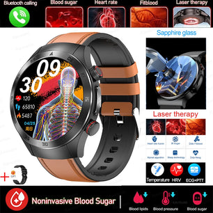 Stainless Steel Health Management Bluetooth Round Smart Watch