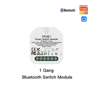 Moes Plastic Panel Bluetooth Smart Light Breaker Switch Module