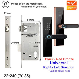 RayKube Aluminium Alloy Fingerprint Digital Smart Door Lock