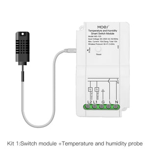 Moes WiFi Smart Temperature Humidity Switch Module Sensor