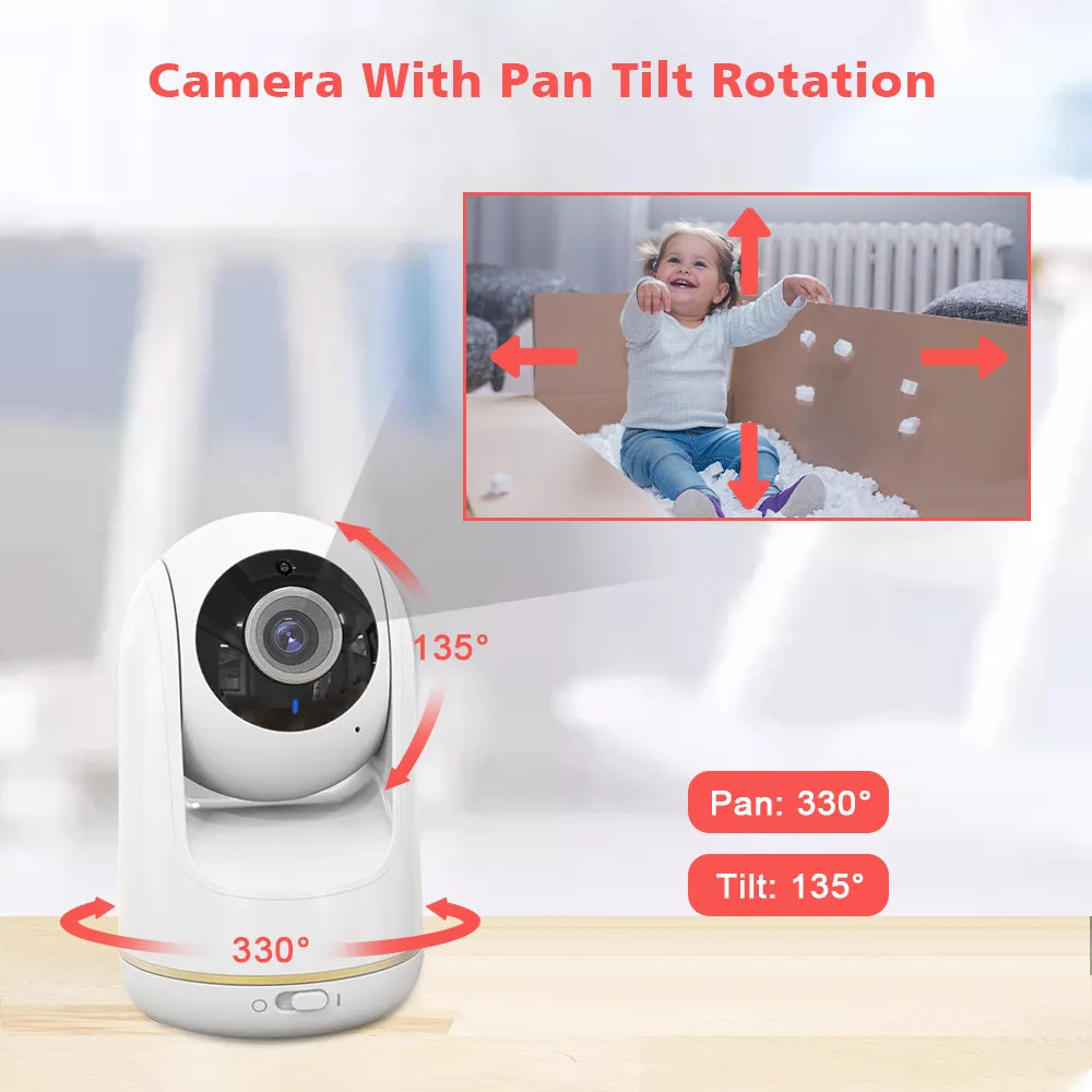 Boavision 720P Night Vision Larger Display Baby Monitor Camera