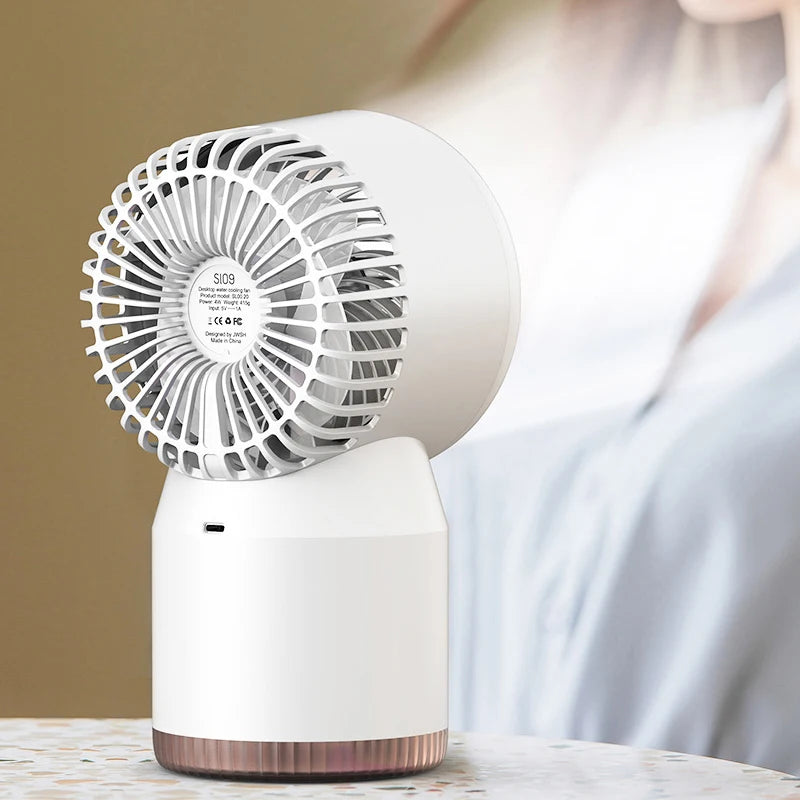 2-IN-1 Spray Mist Discharge Mini Portable Humidifier Fan For Home