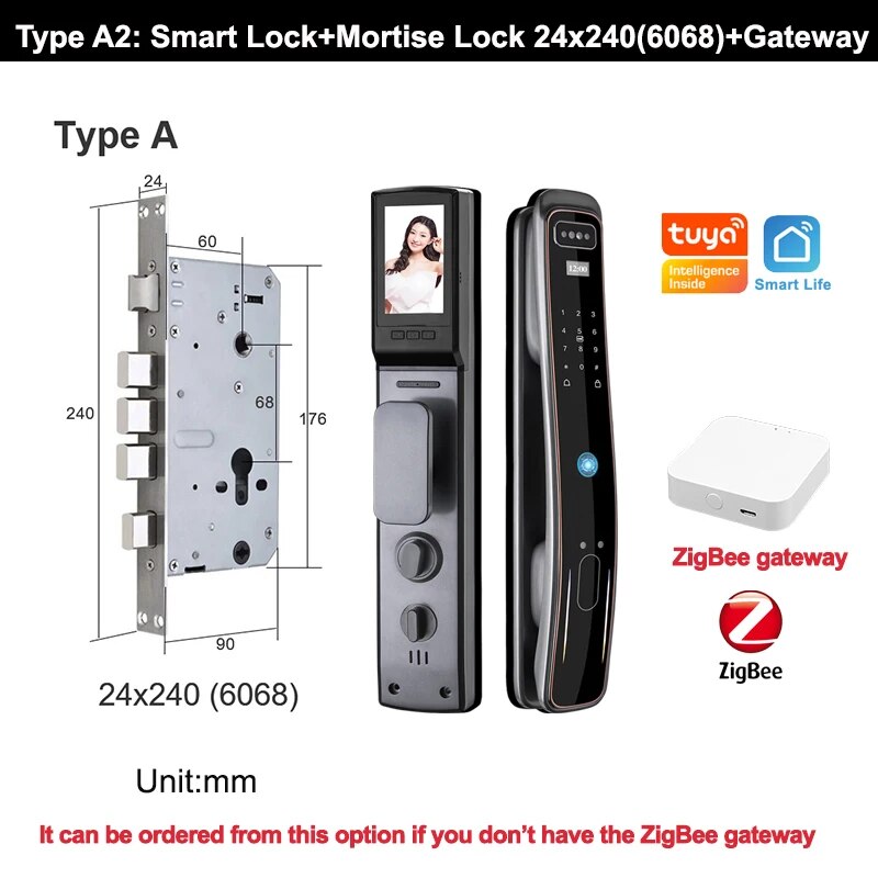 RayKube Aluminium Alloy Fingerprint Digital Smart Door Lock