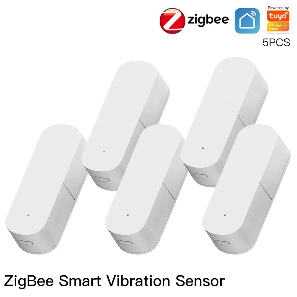 Moes Plastic Zigbee Smart Vibration Detection Security Sensor