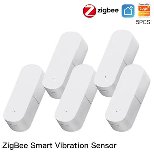 Moes Plastic Zigbee Smart Vibration Detection Security Sensor