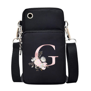 100% Canvas Waterproof Zipper Closure Crossbody Bag For Mobile