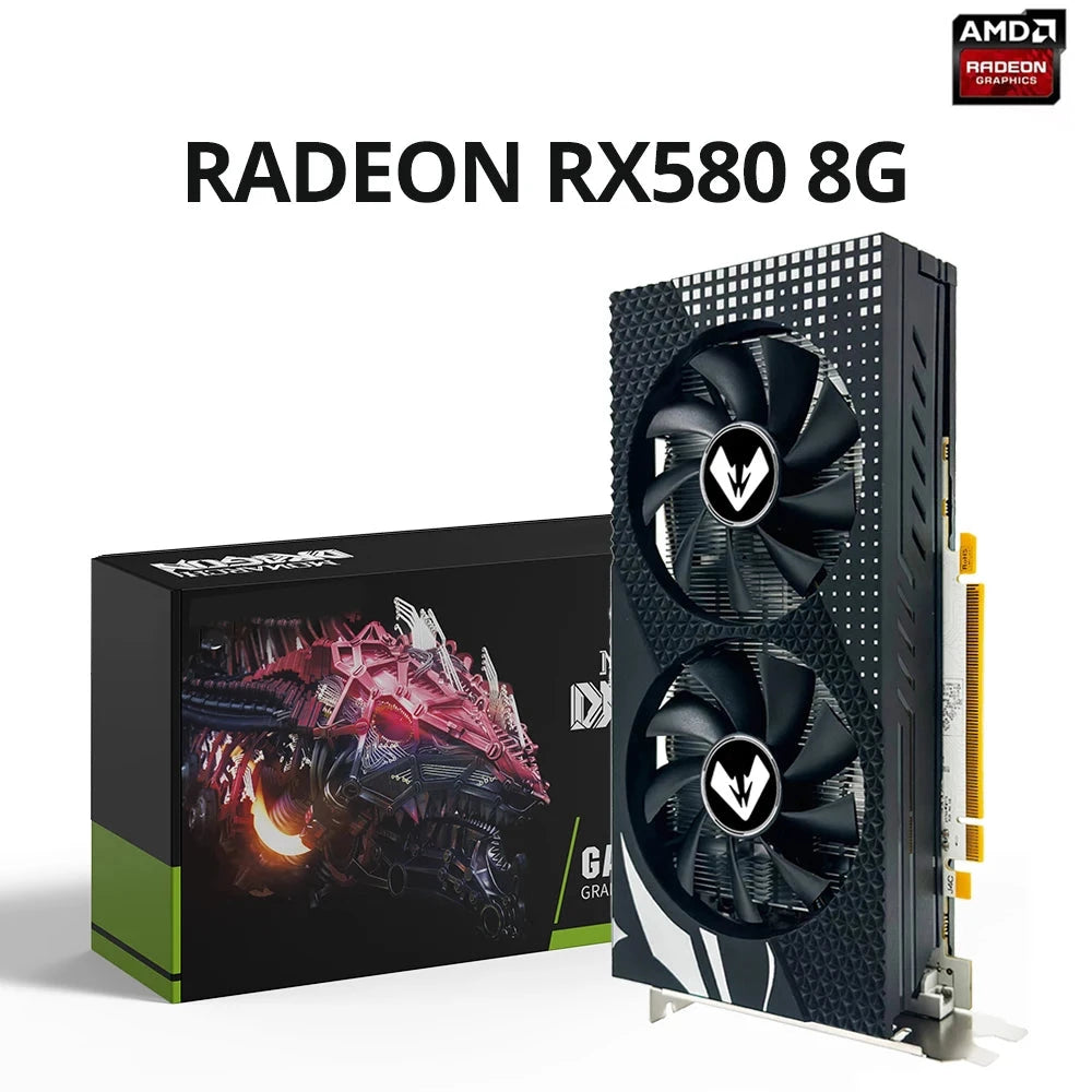 8GB Radeon RX580 Series GDDR5 Dual Fans Graphics Card For PC