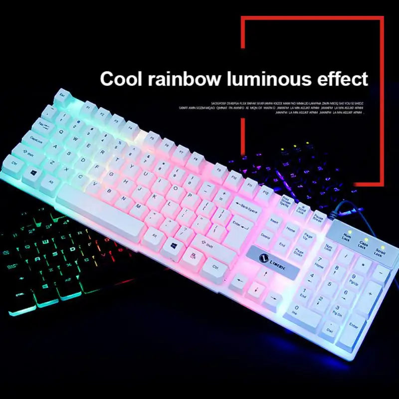 104 Keys USB Support Wired Mechanical RGB Backlit Gaming Keyboard